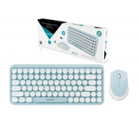 Комплект клавиатура+мышь беспроводной мультимедийный Smartbuy ONE 626376AG (мятно-белый)