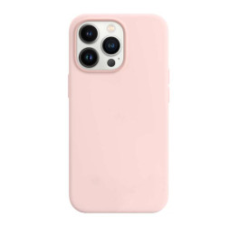 Чехол для iPhone 14 (6,1) Silicone Case Soft Touch MagSafe Сhalk Pink (мелово-розовый)
