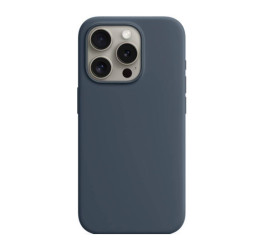 Чехол для iPhone 14 (6,1) Silicone Case Soft Touch MagSafe Storm Blue (темно синий)