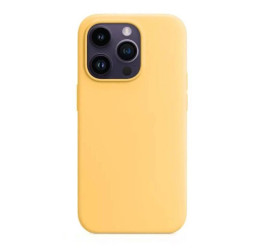 Чехол для iPhone 14 Pro (6,1) Silicone Case Soft Touch MagSafe Sunglow (желтый)