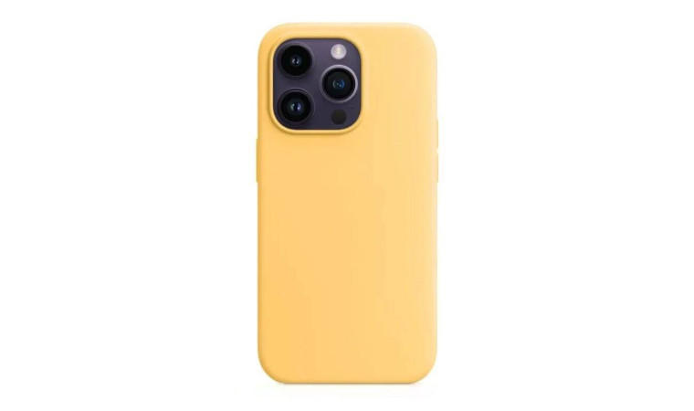 Чехол для iPhone 14 Pro (6,1) Silicone Case Soft Touch MagSafe Sunglow (желтый)