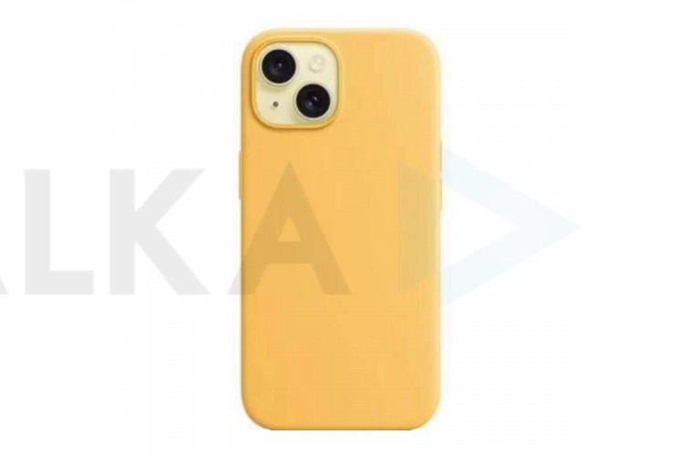 Чехол для iPhone 15 (6,1) Soft Touch MagSafe Sanshine (желтый)