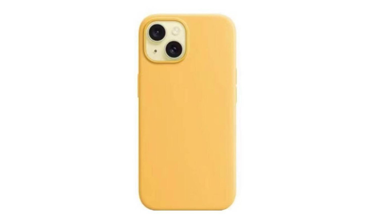 Чехол для iPhone 15 (6,1) Silicone Case Soft Touch MagSafe Sanshine (желтый)