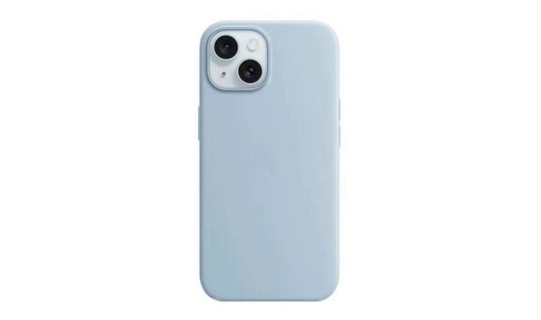 Чехол для iPhone 15 (6,1) Silicone Case Soft Touch MagSafe Light Blue (светло-синий)