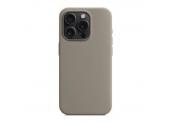 Чехол для iPhone 15 Pro (6,1) Silicone Case Soft Touch MagSafe Clay (серый) 