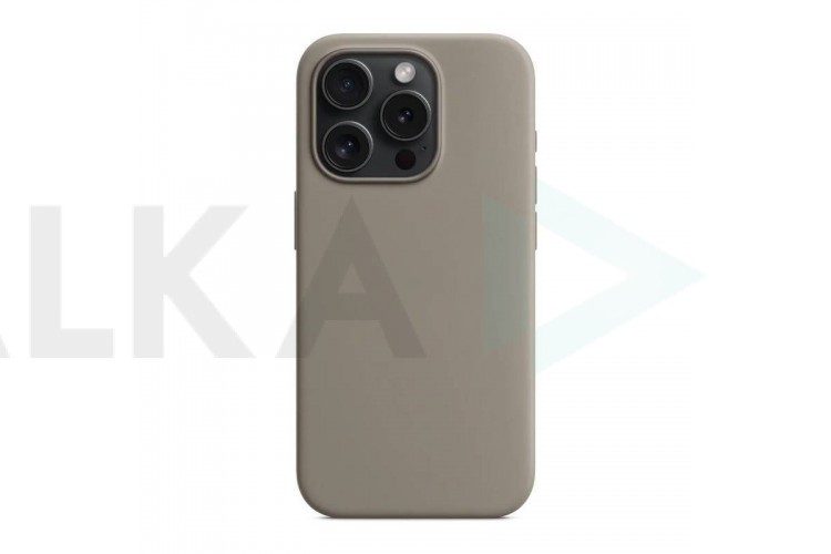 Чехол для iPhone 15 Pro (6,1) Soft Touch MagSafe Clay (серый)