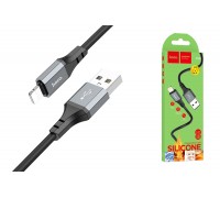 Кабель USB - Lightning HOCO X86, 2,4A (черный) 1м (силиконовый)