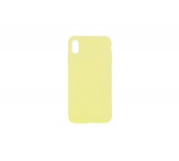 Чехол для iPhone X плотный матовый (серия Colors) (ярко-желтый)