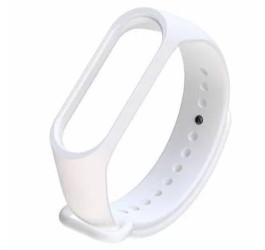 Ремешок силиконовый для XIAOMI MI Band 5/6/7 белый