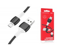 Кабель USB - MicroUSB BOROFONE BX84 2,4A (черный) 1м