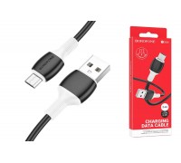 Кабель USB - MicroUSB BOROFONE BX84 2,4A (черный) 1м