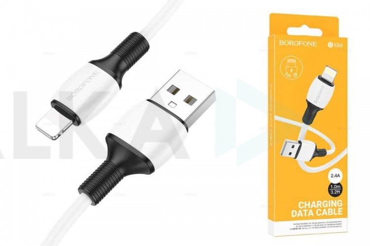 Кабель USB - Lightning BOROFONE BX84 2,4A (белый) 1м