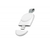 Зарядное устройство портативное беспроводное для Apple Watch 1-4 серии с USB (белый)