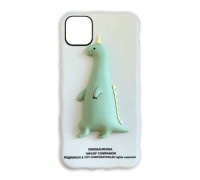 Чехол силиконовый iPhone 11 Pro (5.8) с объемной фигурой "Динозавр" 