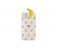 Чехол силиконовый iPhone 11 Pro Max (6.5) с объемной фигурой "Банан" 