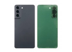 Задняя крышка для Samsung G991B Galaxy S21 + стекло камеры (серый) + проклейка HQ
