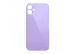 Задняя крышка (стекло) для iPhone 12 (фиолетовый) легкая установка (литое стекло)