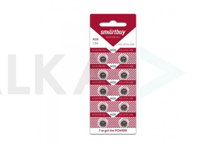 Батарейка часовая Smartbuy AG5-10B цена за блистер 10 шт (SBBB-AG5-10B)