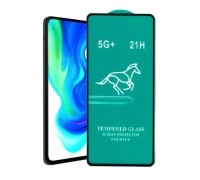 Защитное стекло дисплея iPhone 13 Pro Max / 14 Plus (6.7) 10D без упаковки Единорог (черный)