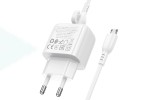 Сетевое зарядное устройство 2USB + кабель MicroUSB BOROFONE BAS41A Potential (белый)