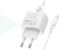 Сетевое зарядное устройство USB-C + кабель Lightning - Type-C BOROFONE BAS43A Potential PD20W (белый)
