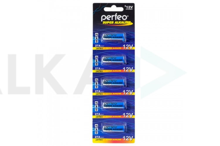 Батарейка алкалиновая 27A Perfeo 5BL (блистер 5 штук)