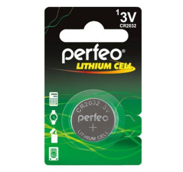 Батарейка литиевая Perfeo CR2032/1BL Lithium Cell (цена за блистер 1 шт)