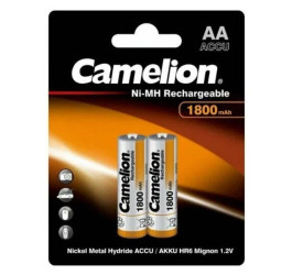 Аккумулятор Ni-Mh Camelion AA 1800mAh/2BL (цена за блистер 2 шт)