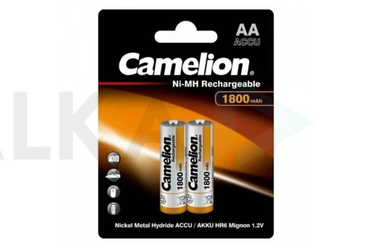 Аккумулятор Ni-Mh Camelion AA 1800mAh/2BL (цена за блистер 2 шт)