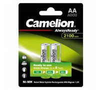 Аккумулятор Ni-Mh Camelion AlwaysReady AA 2100mAh/2BL (цена за блистер 2 шт)