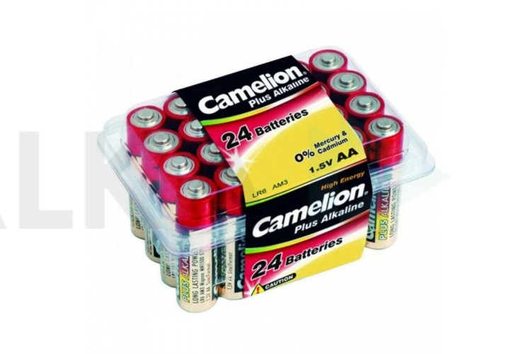 Батарейка алкалиновая Camelion LR6 AA /24BOX Plus Alkaline (цена за бокс 24 шт)