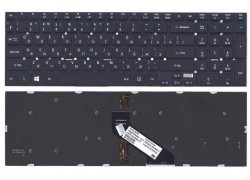 Клавиатура для ноутбука Acer Aspire 5830T (черн. с подсветкой)