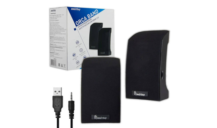 Акустическая система 2.0 SmartBuy ORCA BAND (SBA-1000) мощность 6Вт питание от USB (черный) Акустическая система 2.0 SmartBuy ORCA BAND (SBA-1000) мощность 6Вт питание от USB (черный)