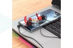 Наушники вакуумные проводные HOCO M105 Sharp wire control gaming earphones with microphone (черный)