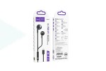 Наушники вакуумные проводные HOCO M115 Sagacious universal earphones with microphone штекер Lightning (черный)