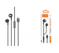 Наушники вакуумные проводные HOCO M115 Sagacious universal earphones with microphone штекер Type-C (черный)