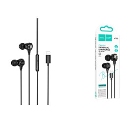 Наушники вакуумные проводные HOCO M116 Benevolent universal digital earphones with microphone штекер Lightning (черный)