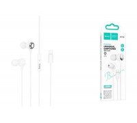 Наушники вакуумные проводные HOCO M116 Benevolent universal digital earphones with microphone штекер Lightning (белый)