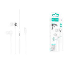 Наушники вакуумные проводные HOCO M116 Benevolent universal digital earphones with microphone штекер Lightning (белый)