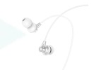 Наушники вакуумные проводные HOCO M98 Delighted earphones with microphone (серебристый)