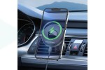 Держатель автомобильный для телефона BOROFONE BH202 magnetic wireless Fast charger в решетку воздуховода серый