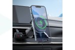Держатель автомобильный для телефона BOROFONE BH202 magnetic wireless Fast charger в решетку воздуховода серый
