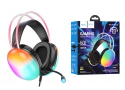 Наушники мониторные проводные HOCO W109 Plus Rich headphones (3.5 мм/USB7.1) (черные)