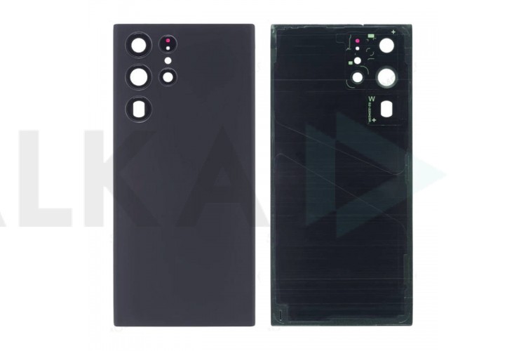 Задняя крышка для Samsung S908B Galaxy S22 Ultra + стекло камеры (черный) HQ