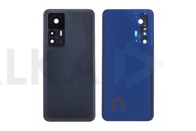 Задняя крышка для Xiaomi 12T (22071212AG) + стекло камеры (черный-матовый) HQ