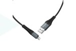 Кабель USB - Lightning HOCO X38, 2,4A (черный) 1м (в оплетке)