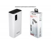 Универсальный дополнительный аккумулятор Power Bank Walker WB-730, 30000 mAh, 3A вх/вых, USBx4, microUSB, Type-C, QC 3.0+PD, белое (У)