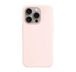 Чехол для iPhone 15 (6,1) Silicone Case Soft Touch MagSafe Light Pink ( светло розовый)