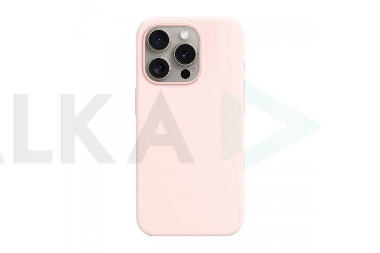 Чехол для iPhone 15 (6,1) Soft Touch MagSafe Light Pink ( светло розовый)