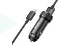 Автомобильное зарядное устройство АЗУ USB + кабель MicroUSB HOCO Z49A Level QC3.0 (черный)